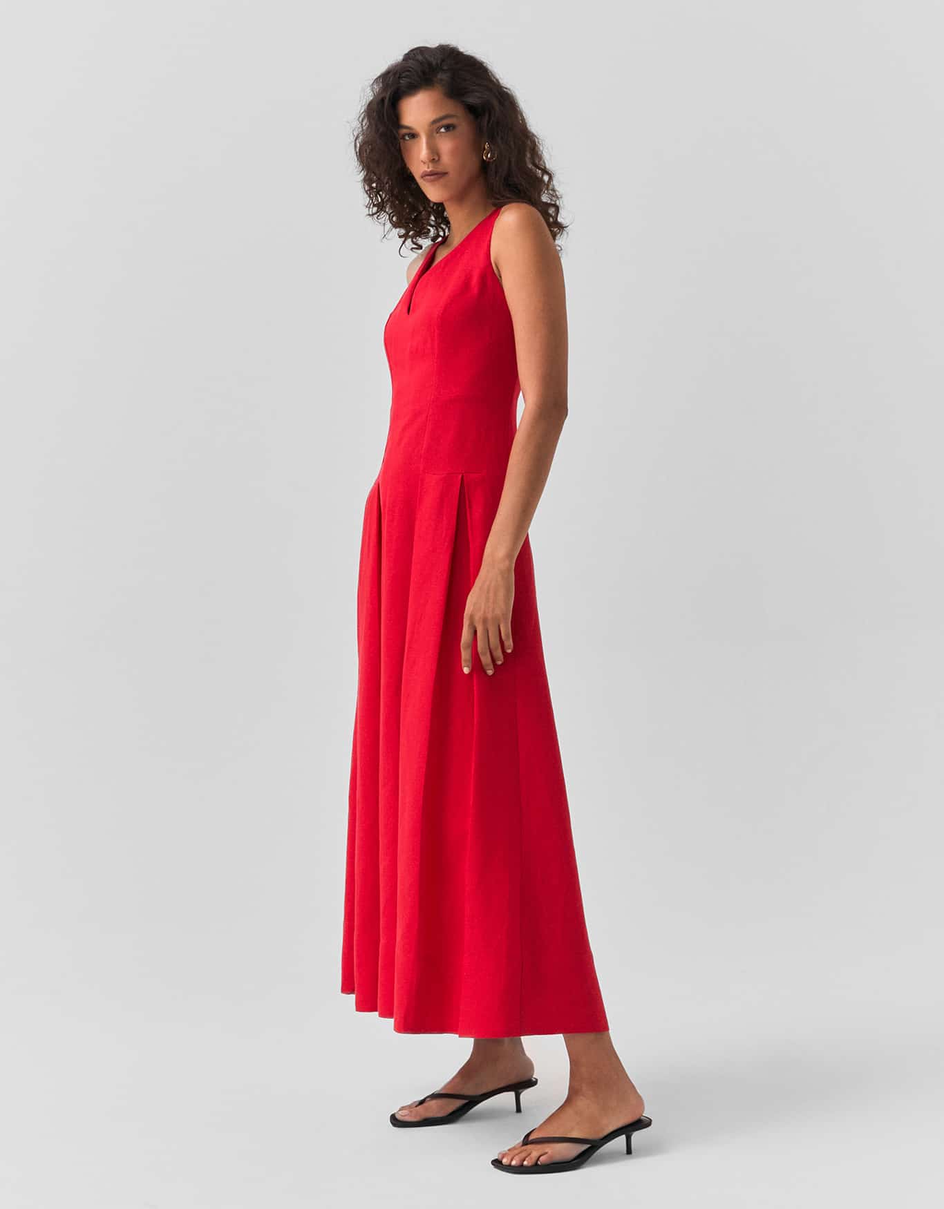 Vestido Evase Pregas