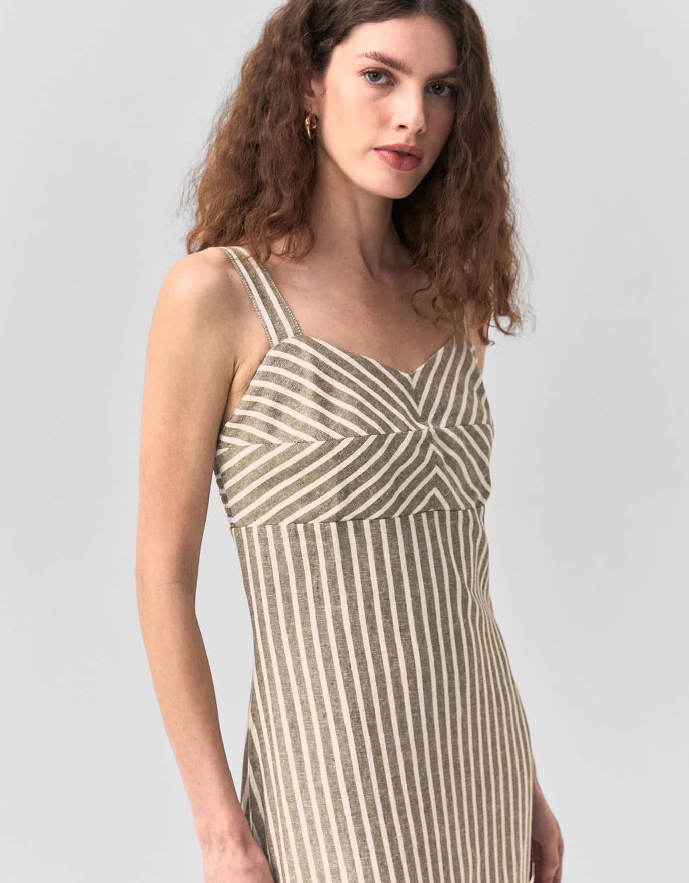 Vestido Fio Tinto Listras