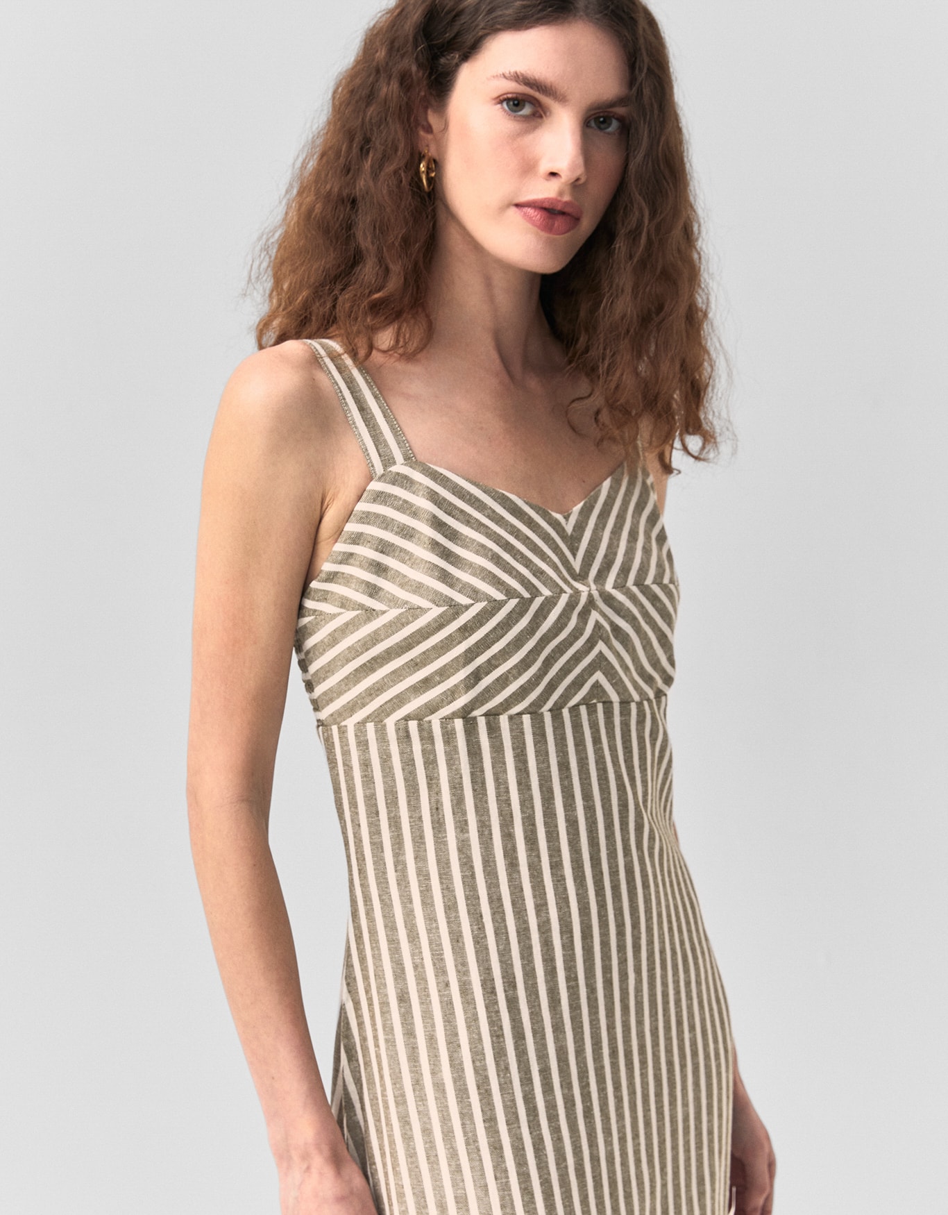 Vestido Fio Tinto Listras