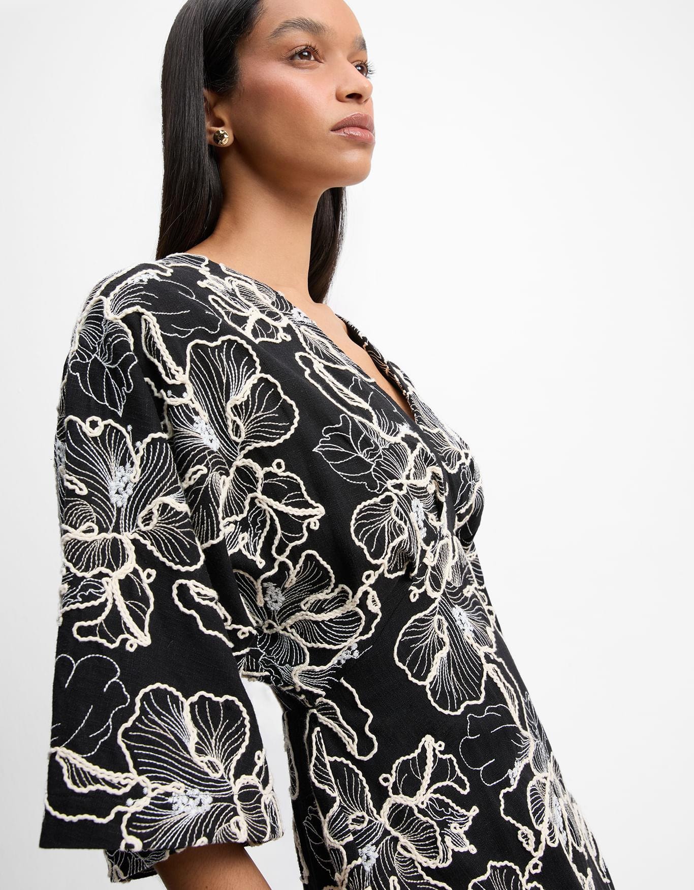 Vestido Flor Bordada Pb