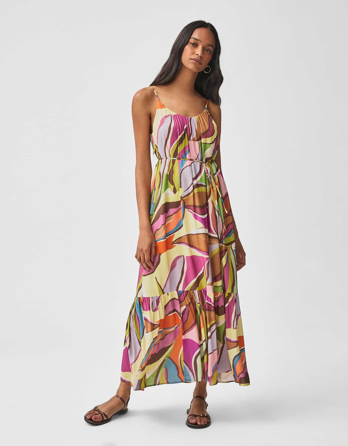 Vestido Floral Abstrato