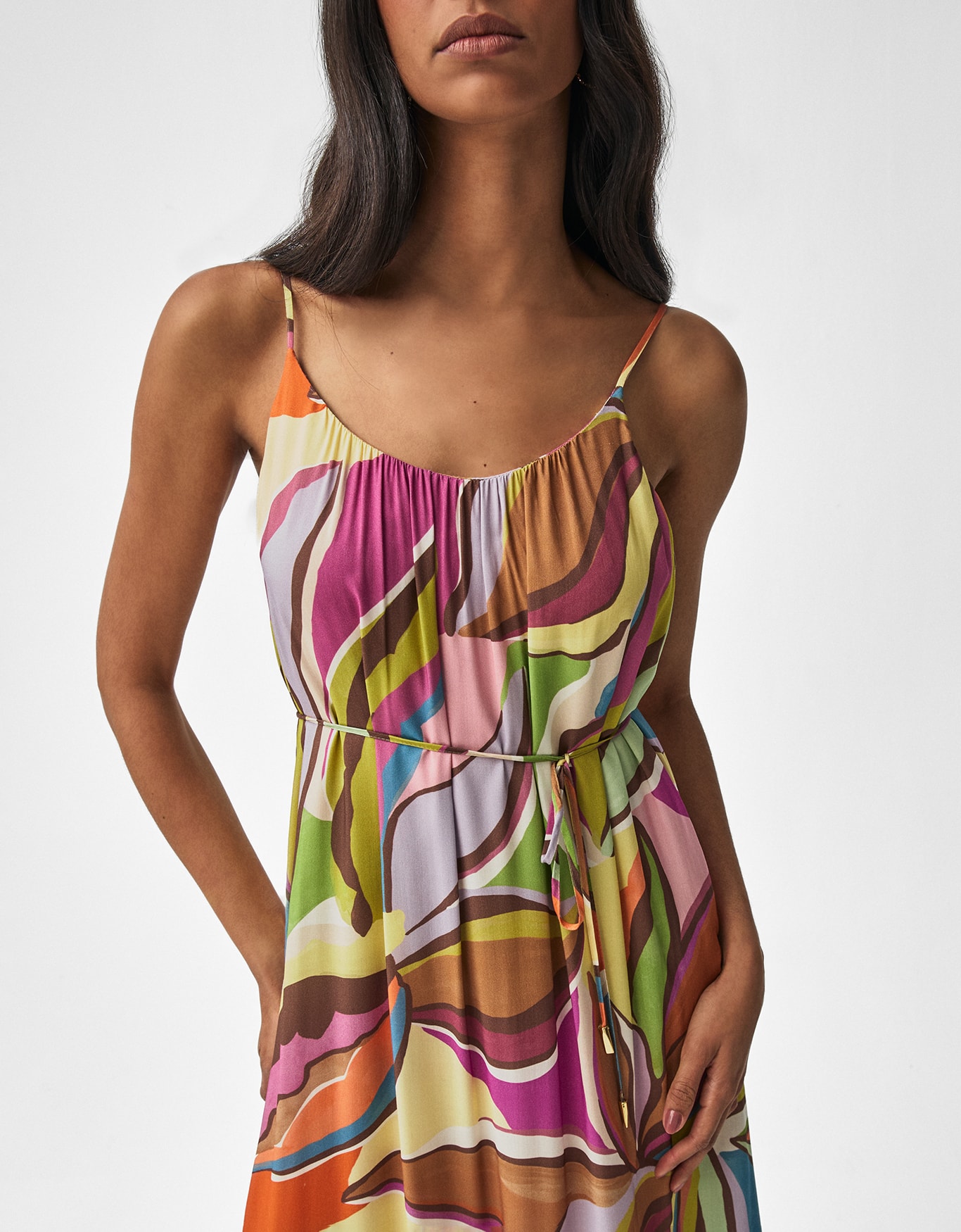 Vestido Floral Abstrato