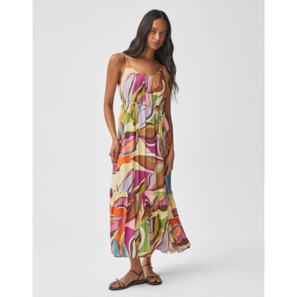 Vestido Floral Abstrato