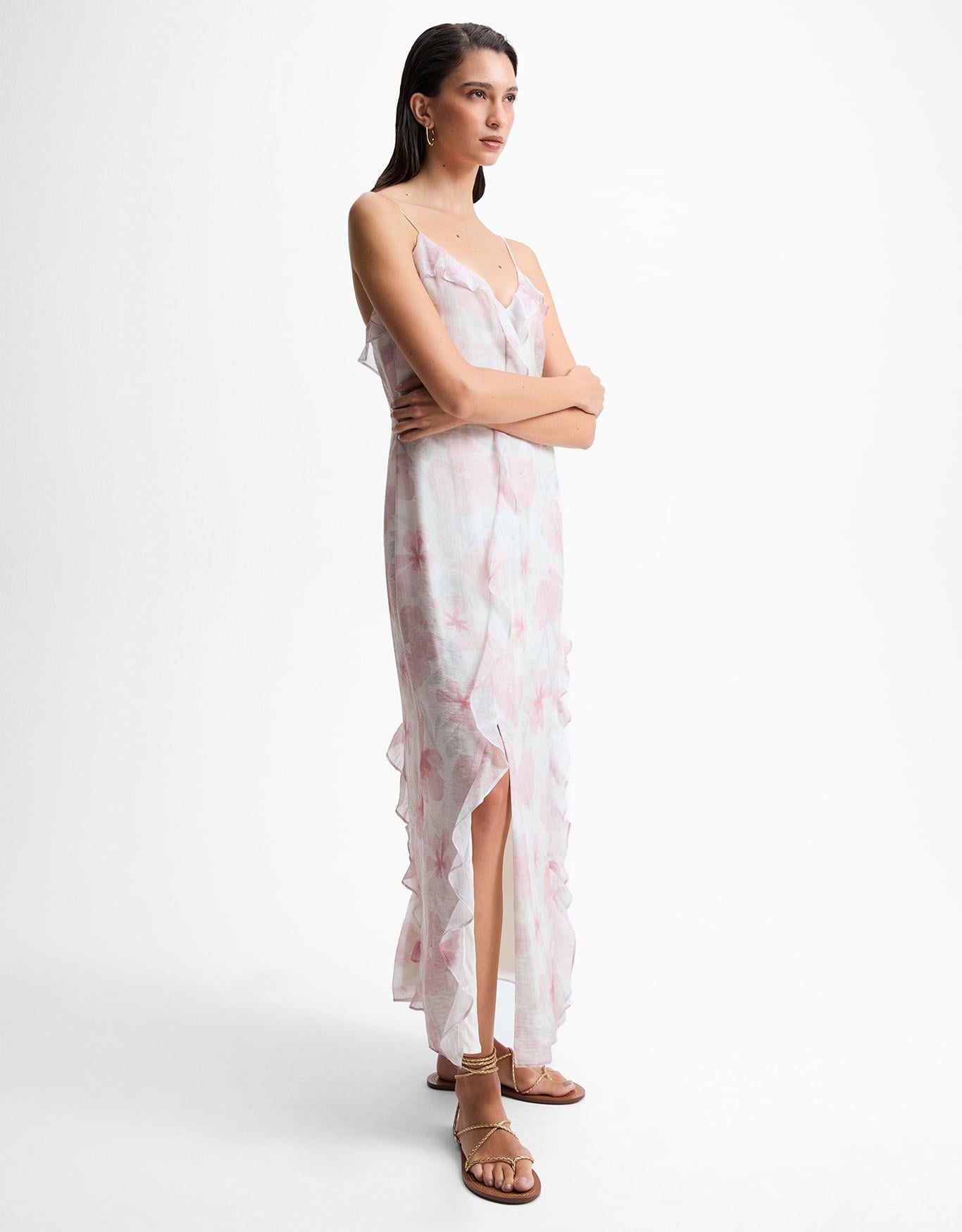 Vestido Floral Aquarela