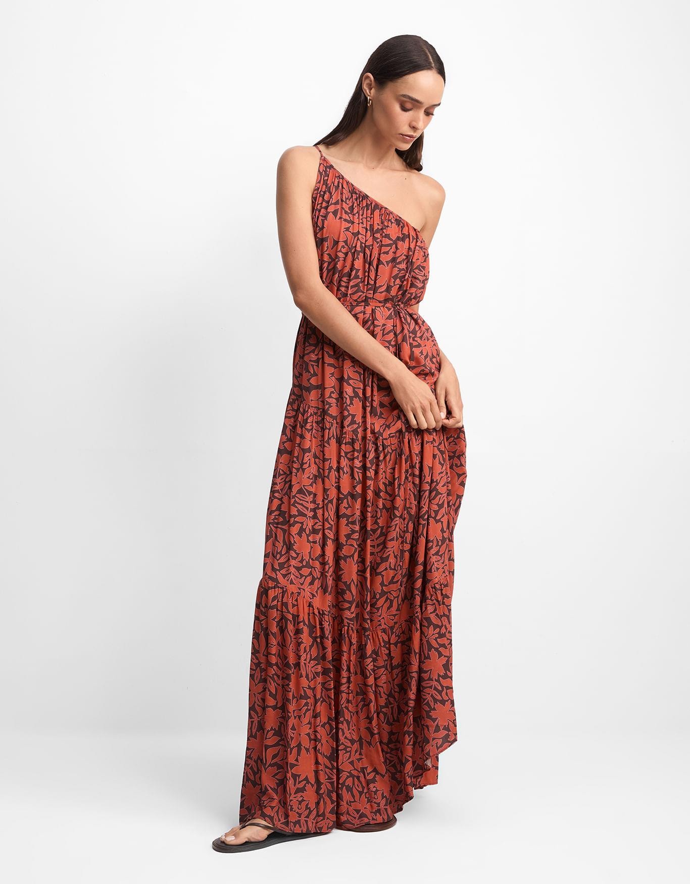 Vestido Floral Laranja