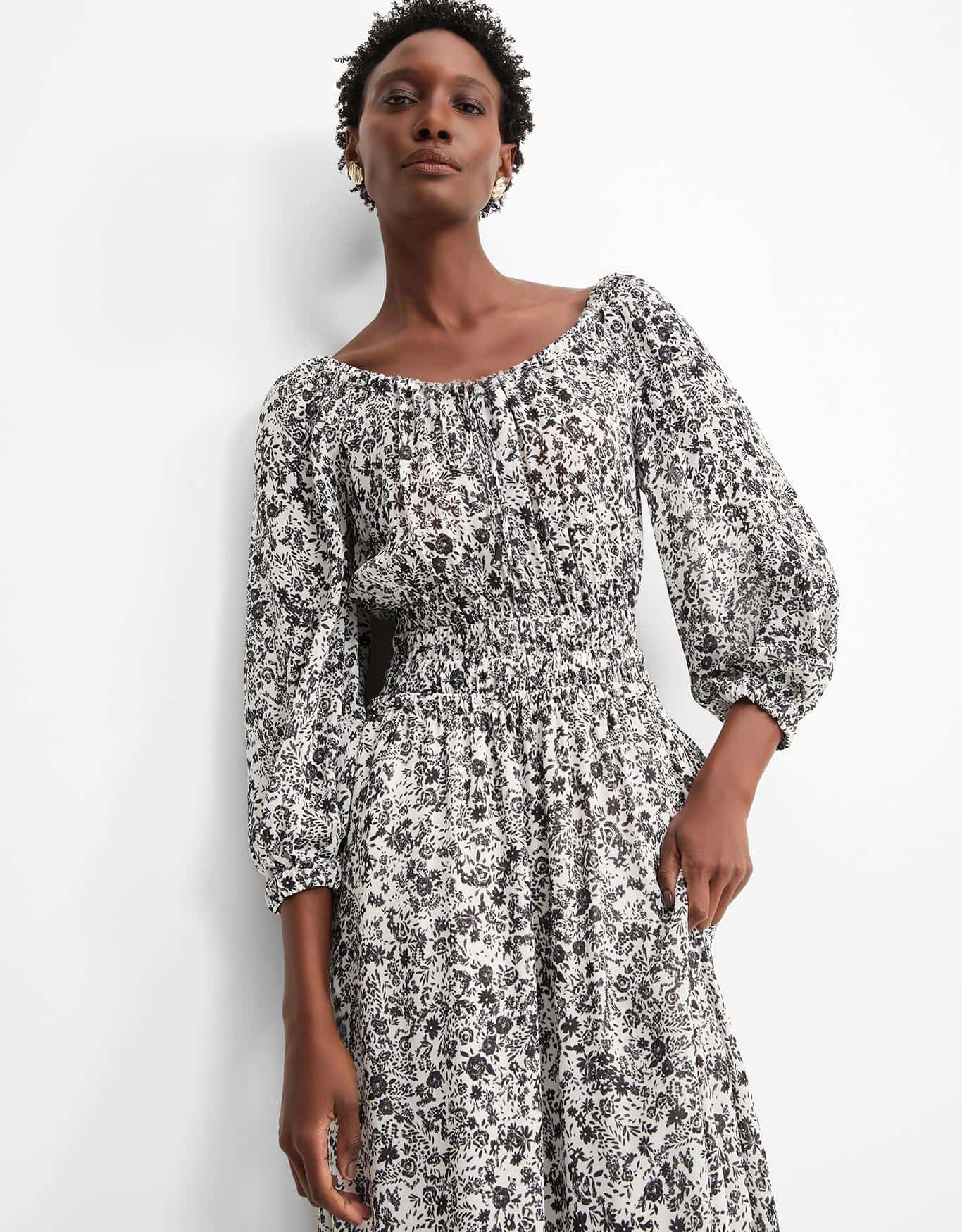 Vestido Floral Renda Off