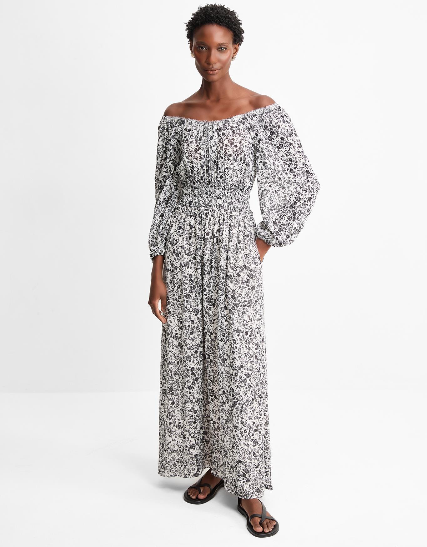 Vestido Floral Renda Off