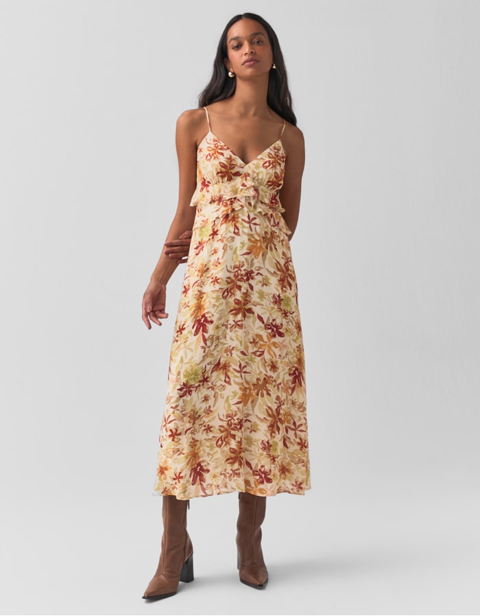 Shoulder — Vestido Flores Aquarela