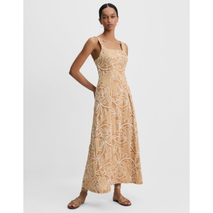 Vestido Folhagem Bordada