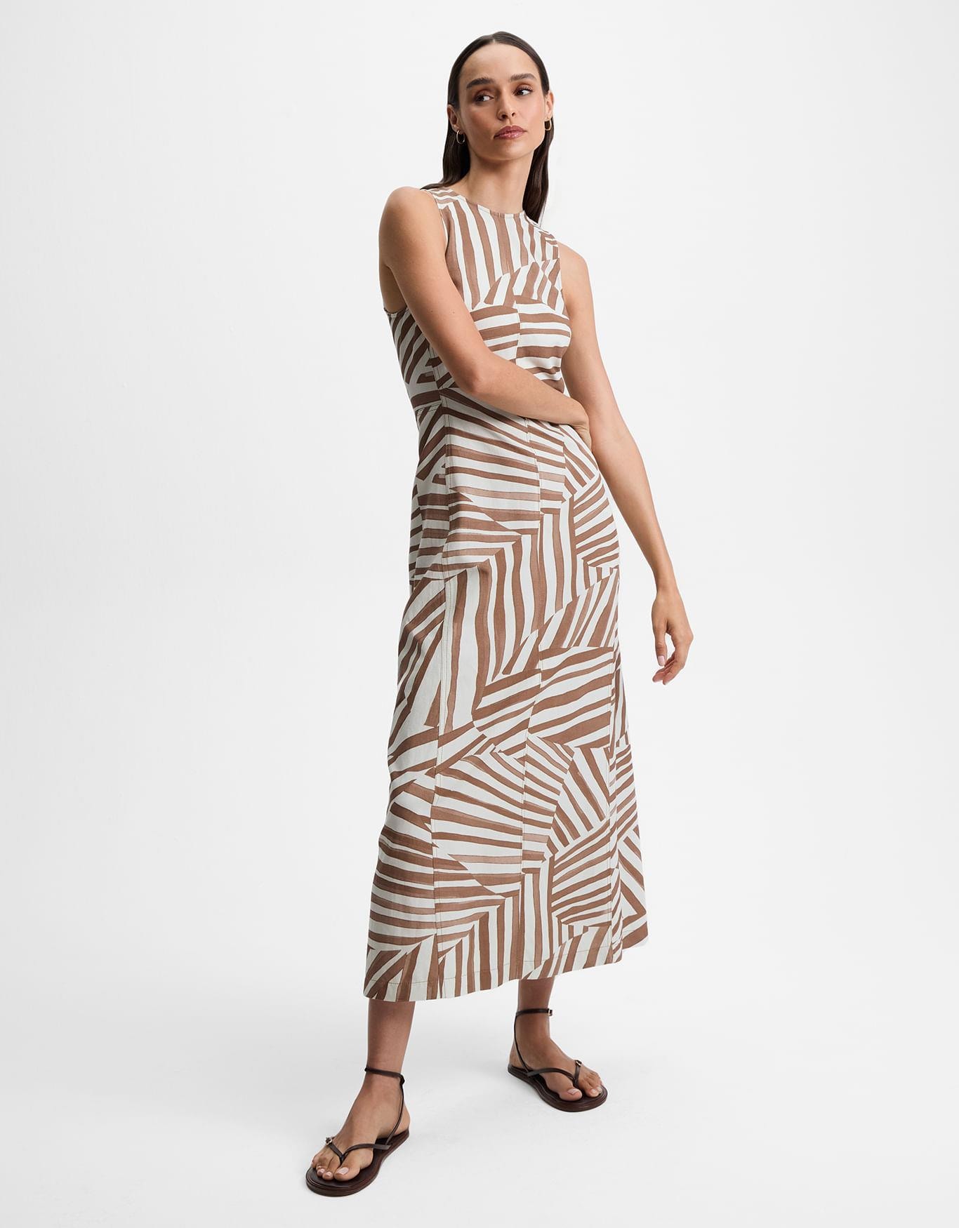 Vestido Geométrico Diagonal