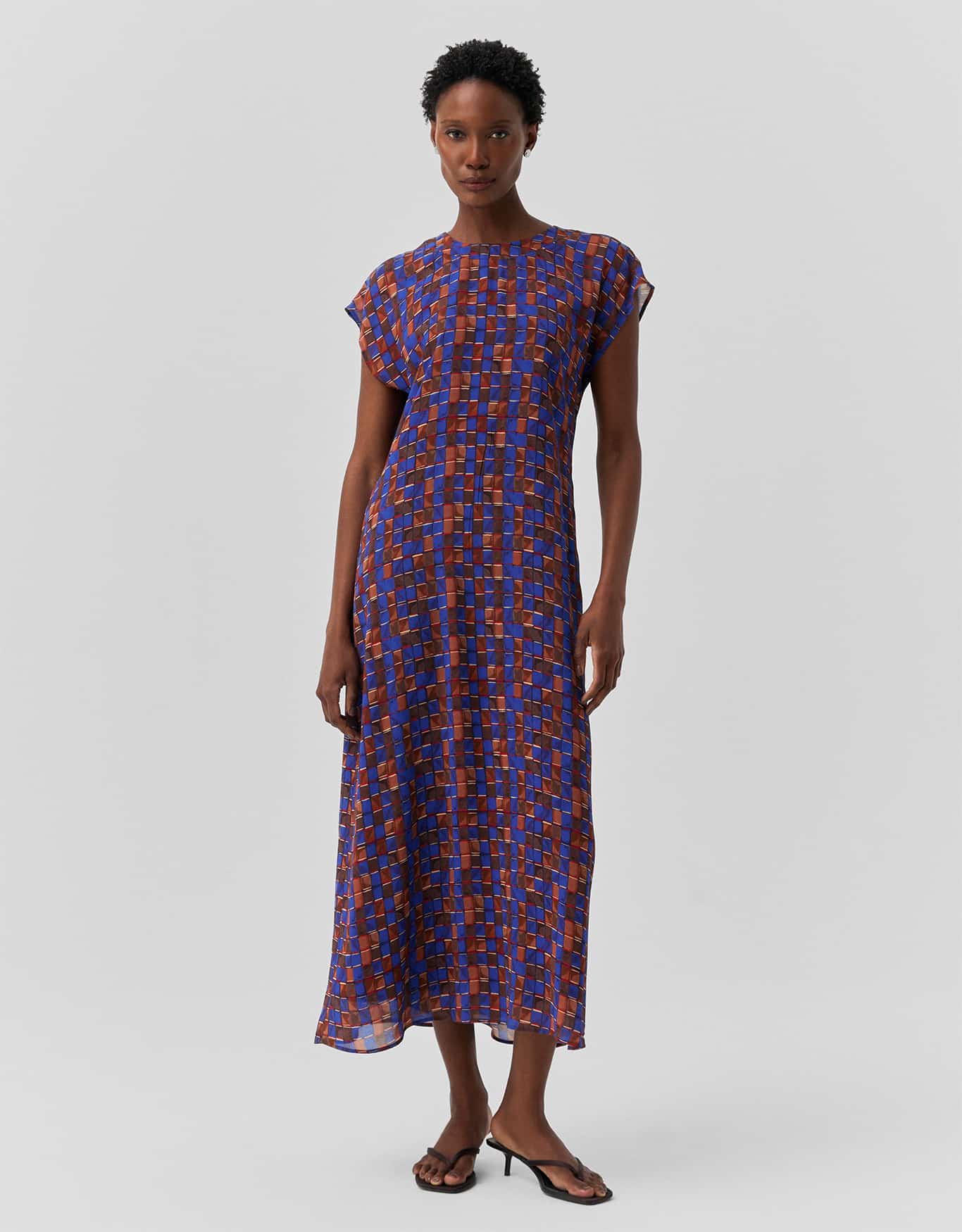 Vestido Gráfico Azul