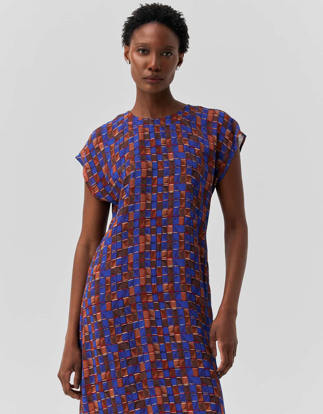 Vestido Gráfico Azul