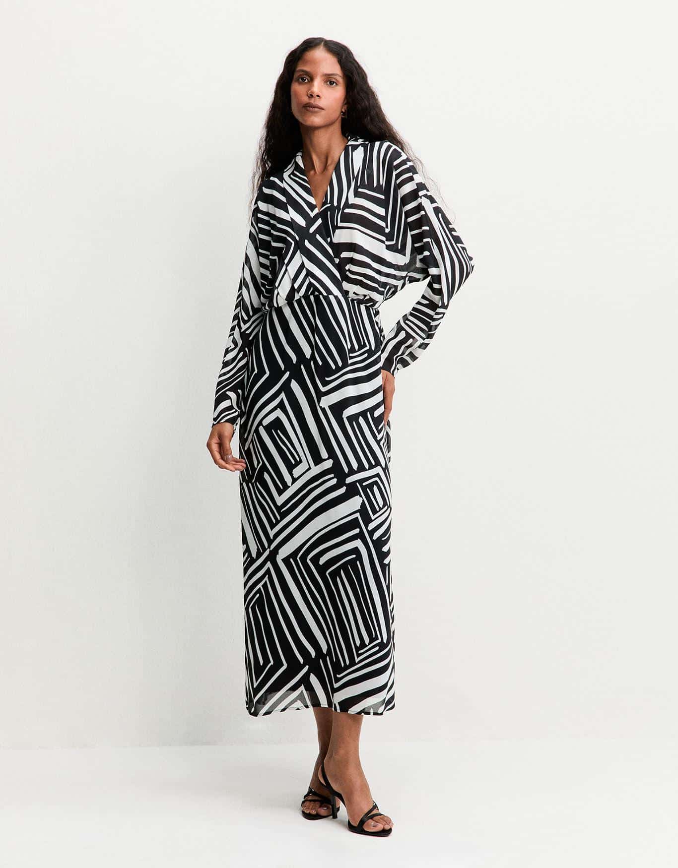 Vestido Grafico Diagonal