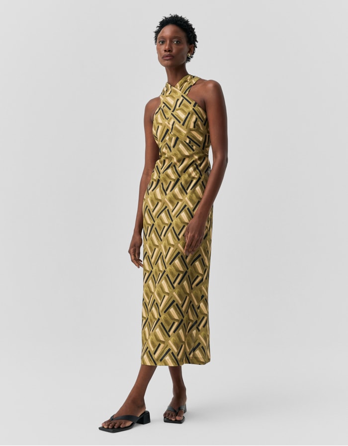 Shoulder — Vestido Gráfico Oliva