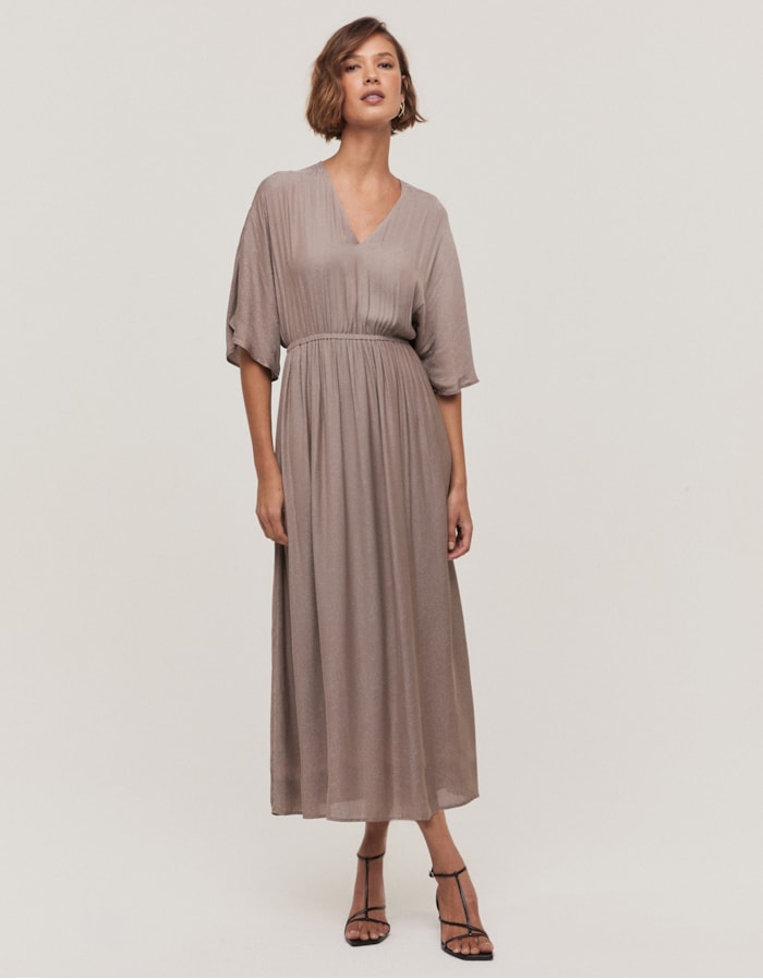 Shoulder — Vestido Jacquard Acetinado