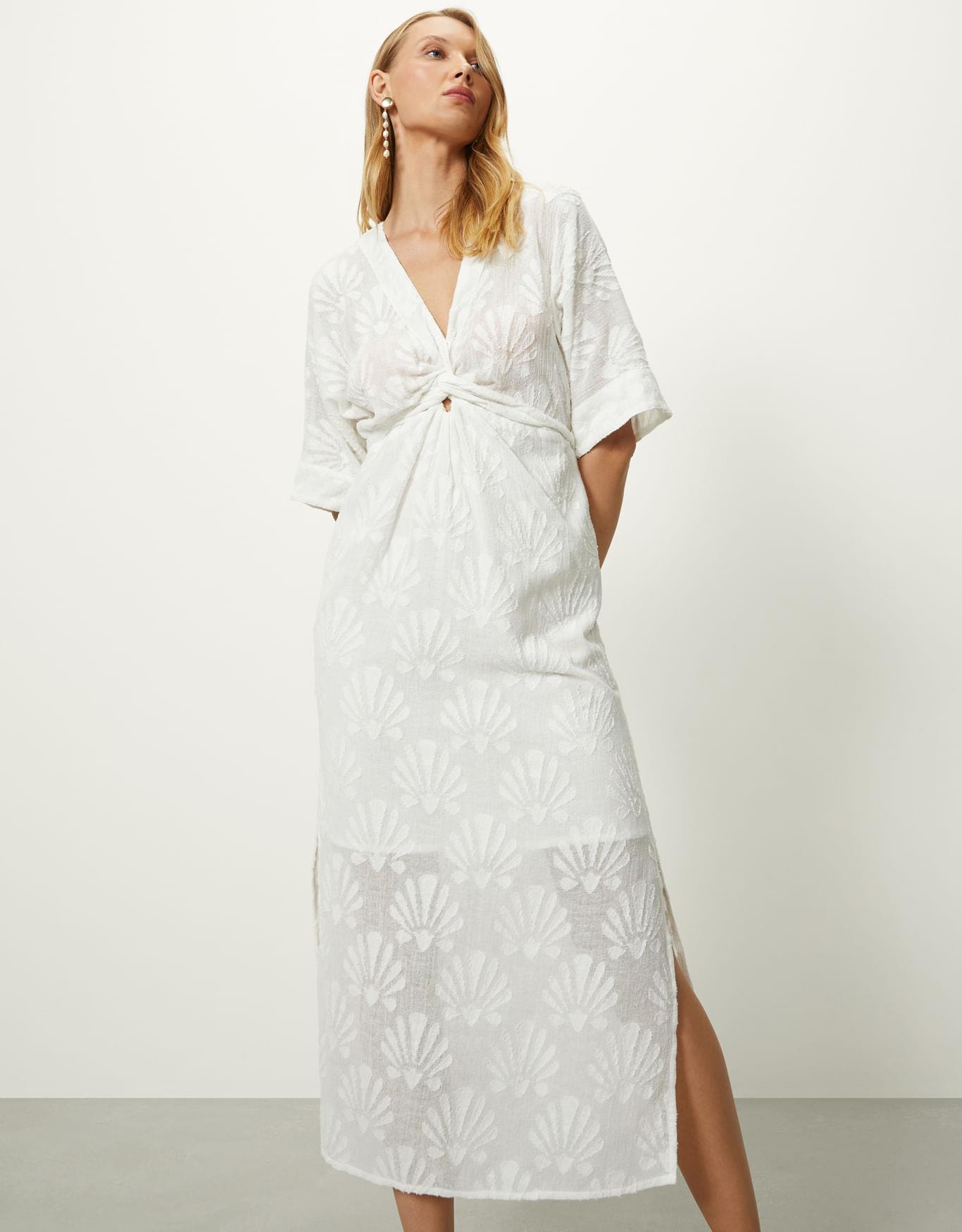 Vestido Jacquard Conchas
