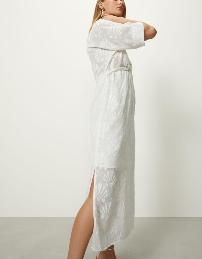 Vestido Jacquard Conchas