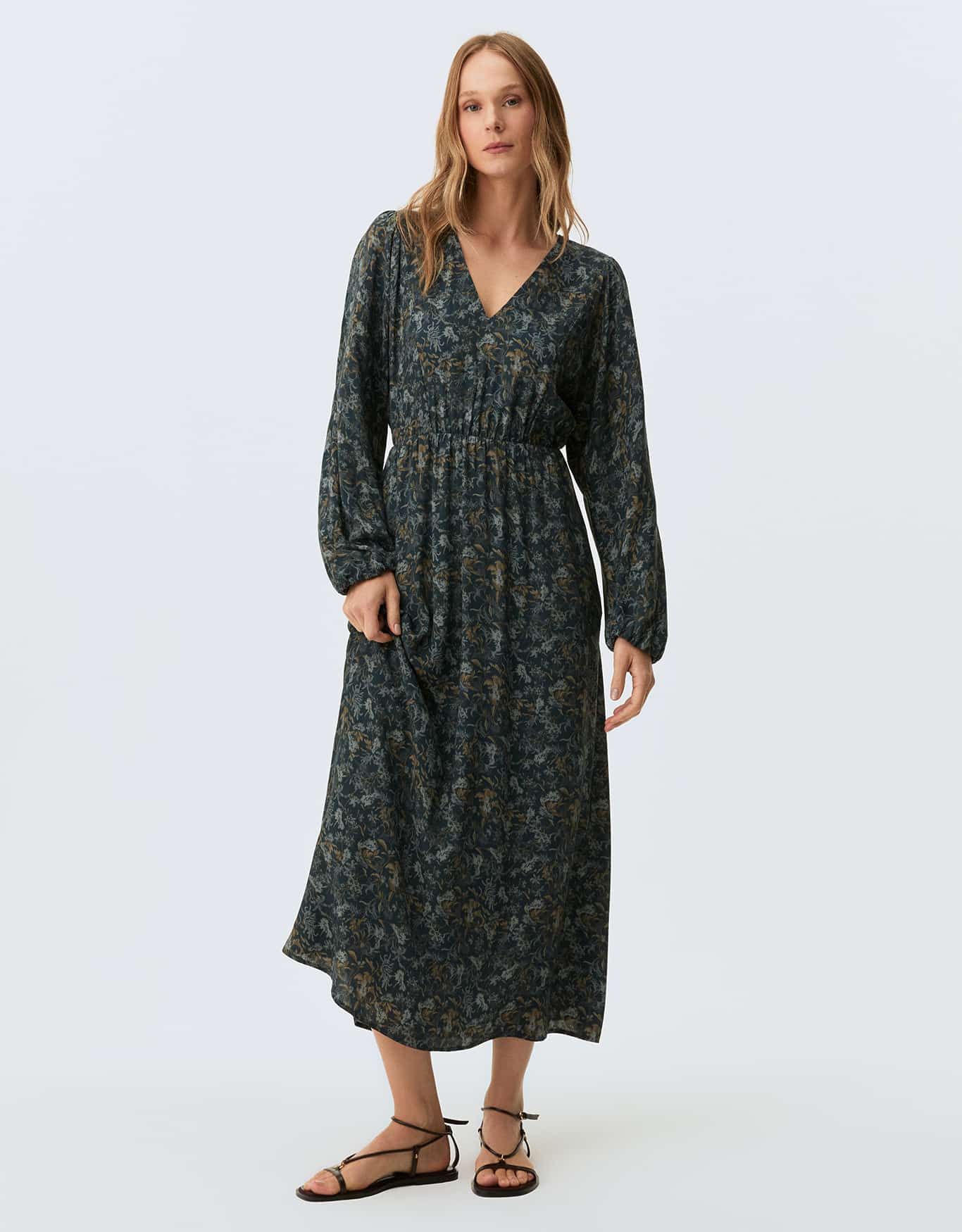 Vestido Jardim Azul Noite