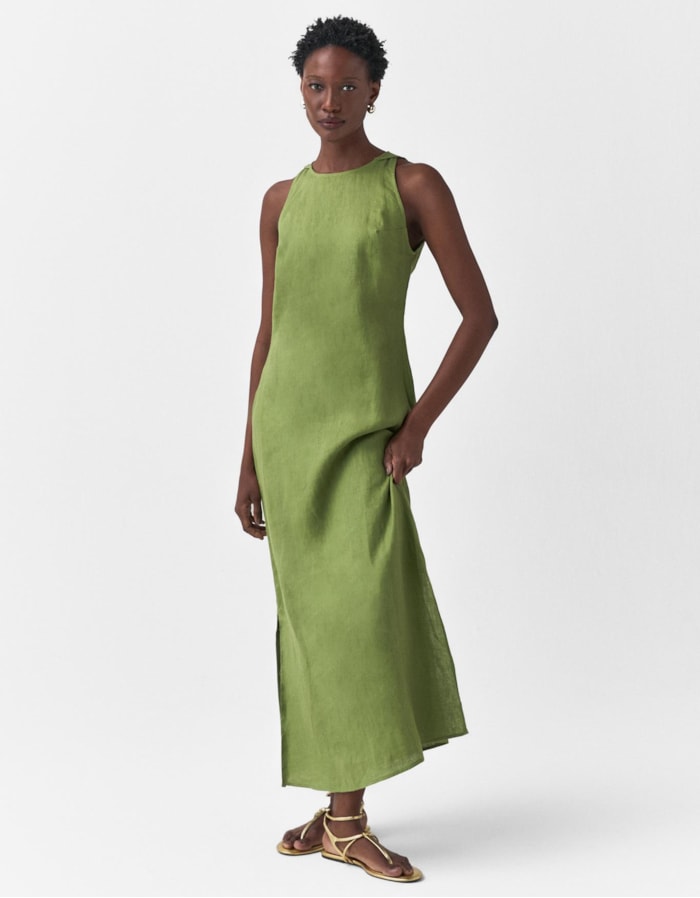 Shoulder — Vestido Linho Evasê