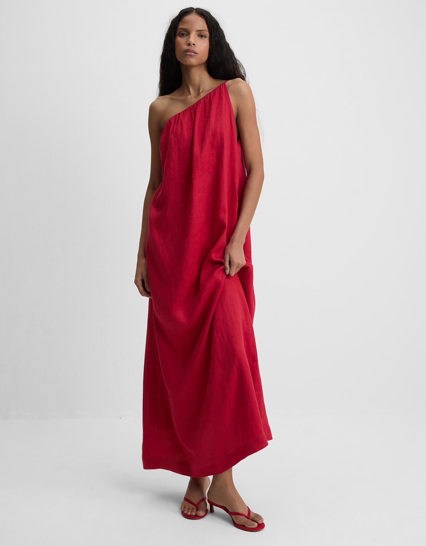 Vestido Linho Ombro Só