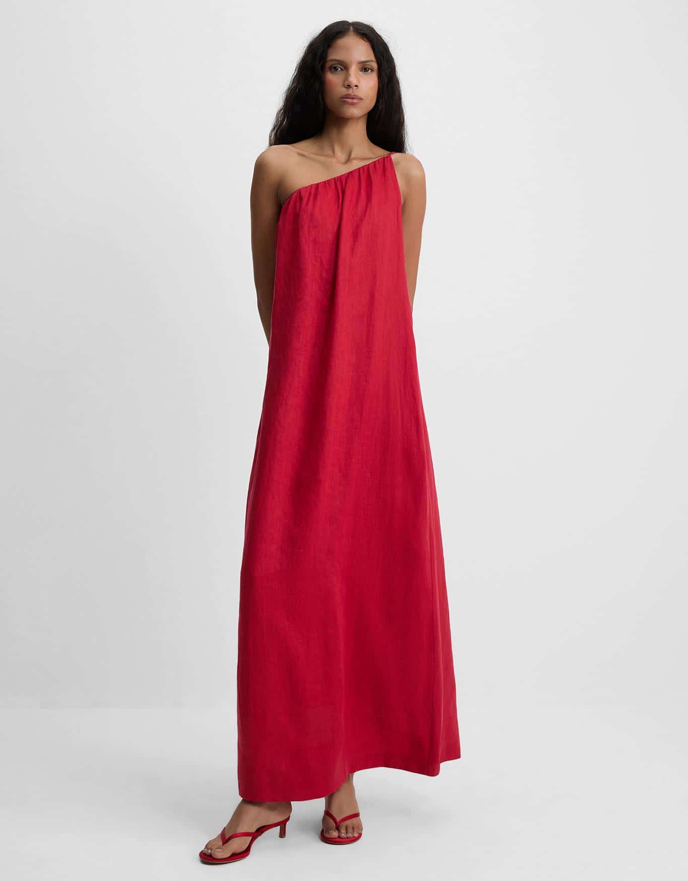 Vestido Linho Ombro Só