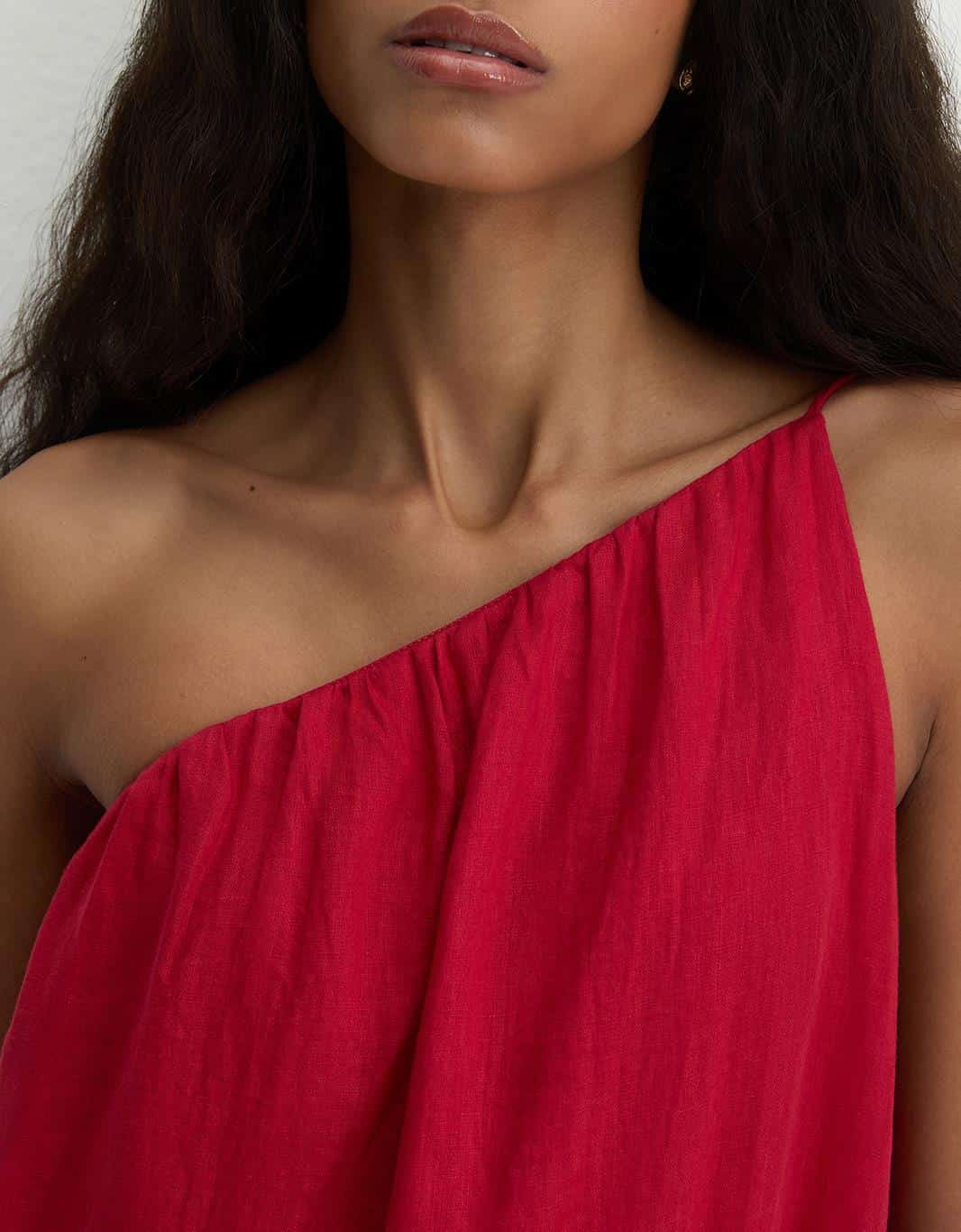 Vestido Linho Ombro Só