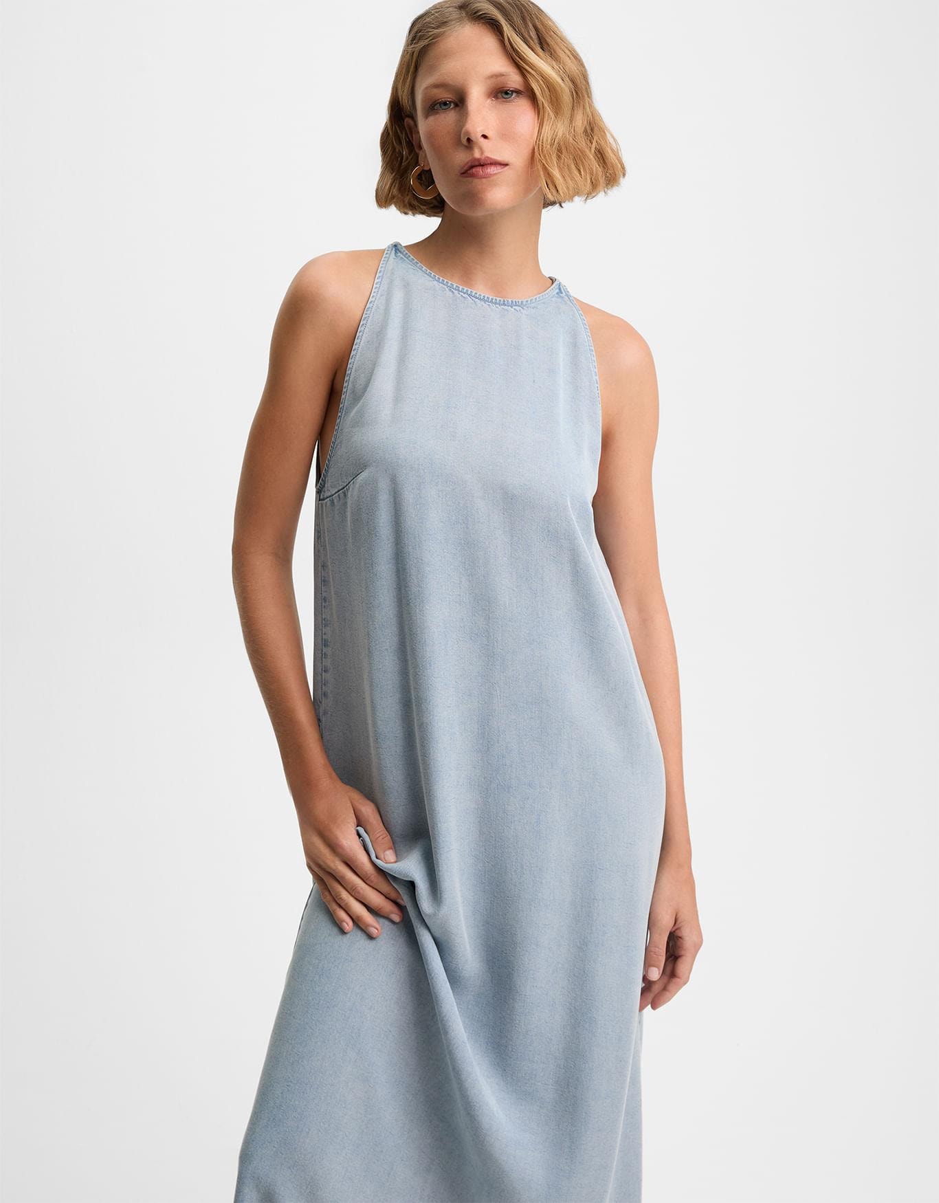 Vestido Longo Liocel Jeans