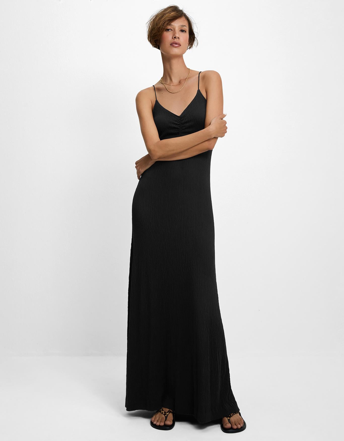 Vestido Malha Alça Fina