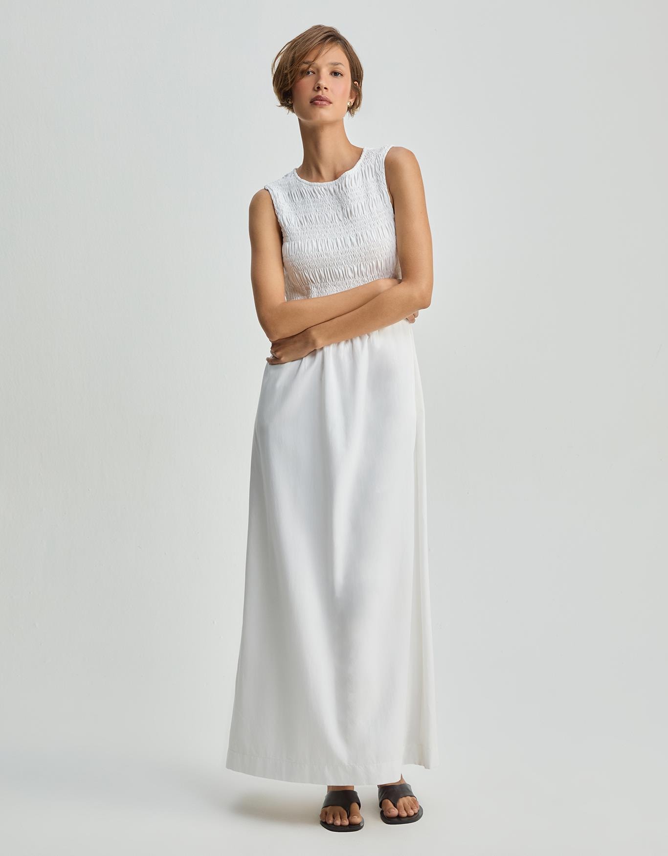 Vestido Malha Com Lastex