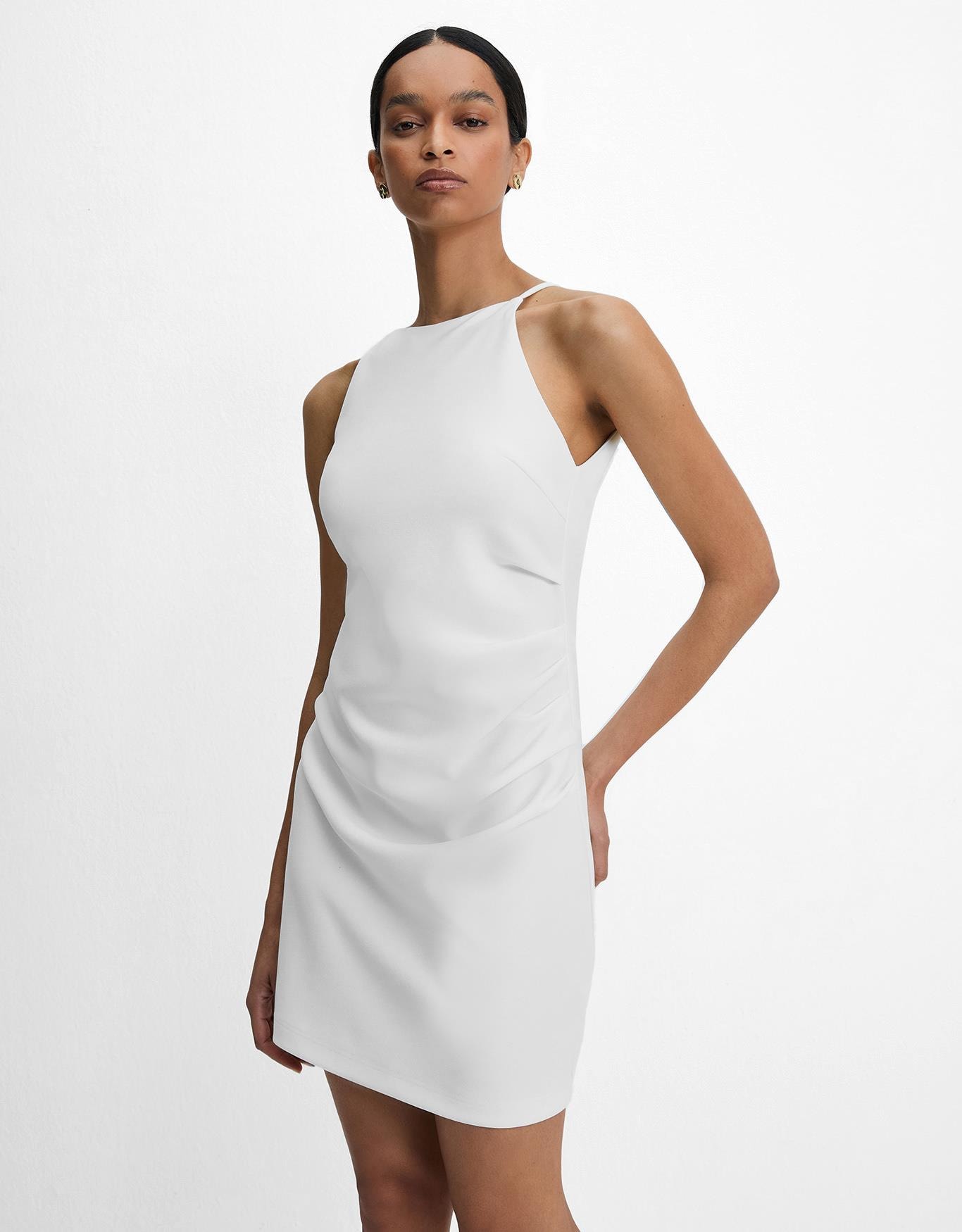 Vestido Malha Curto Drapeado