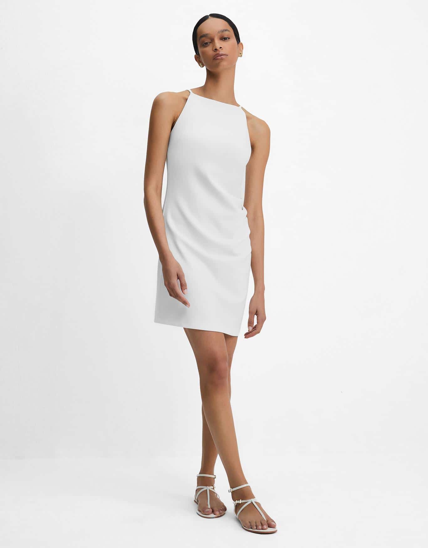 Vestido Malha Curto Drapeado