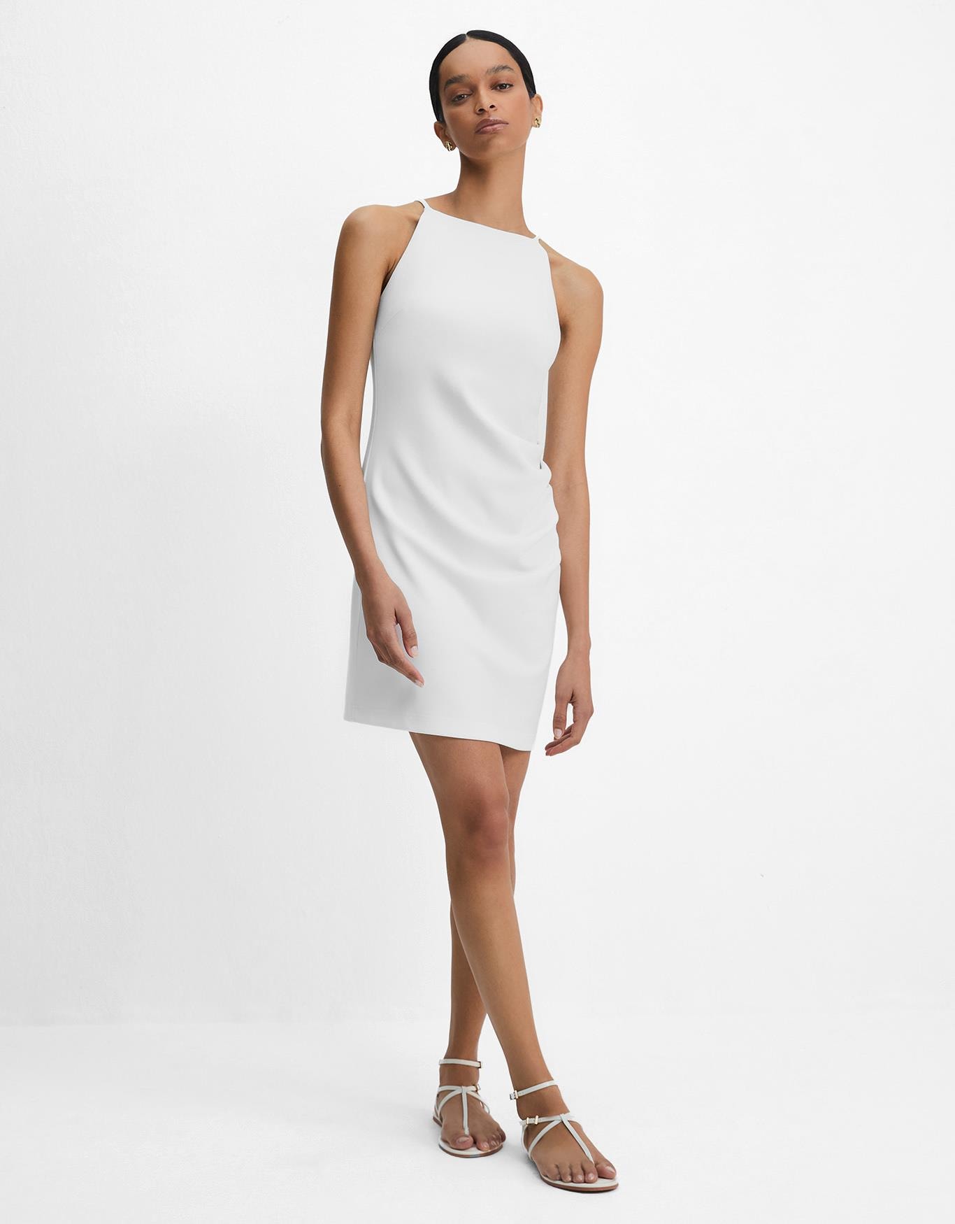 Vestido Malha Curto Drapeado