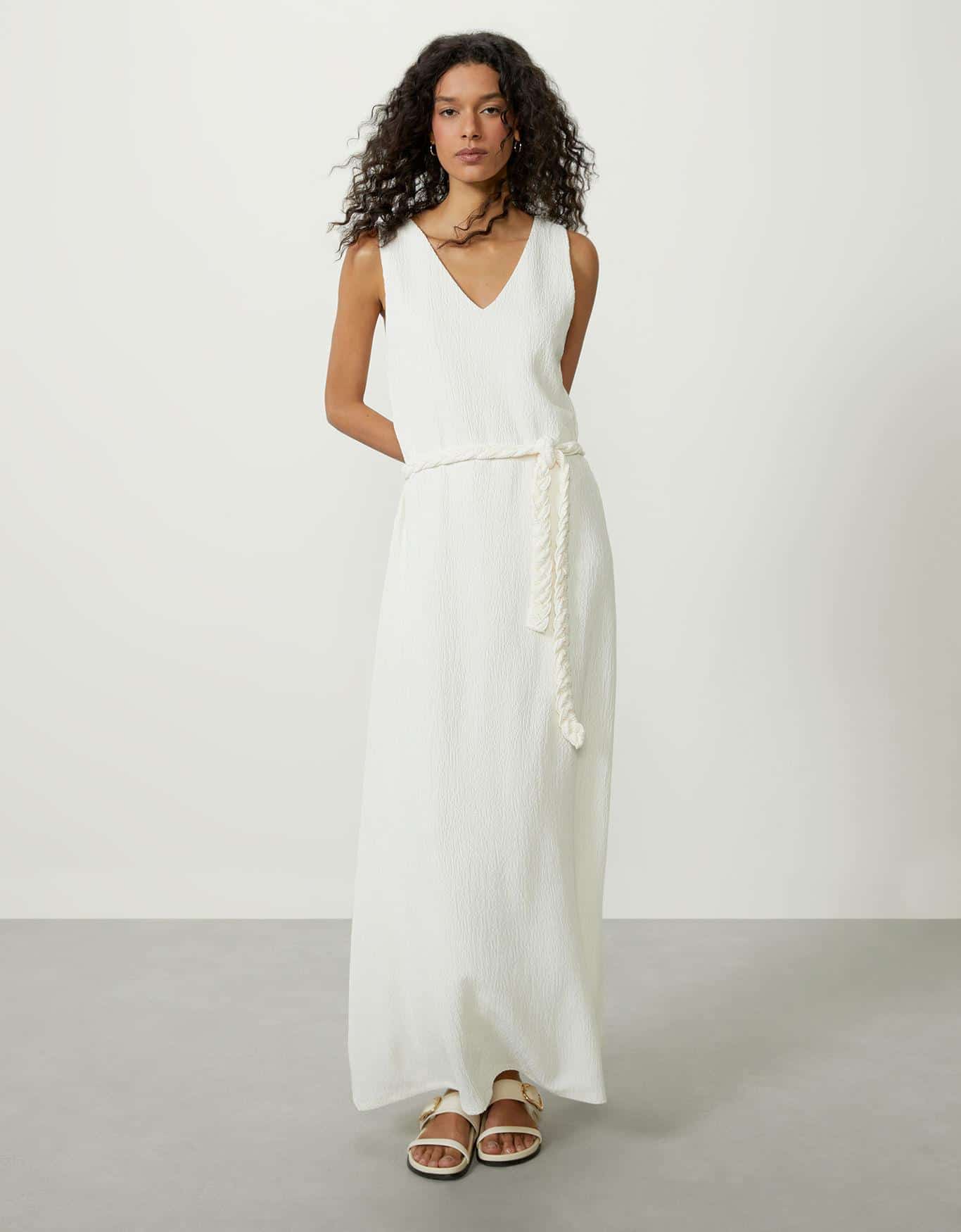 Vestido Malha Decote V