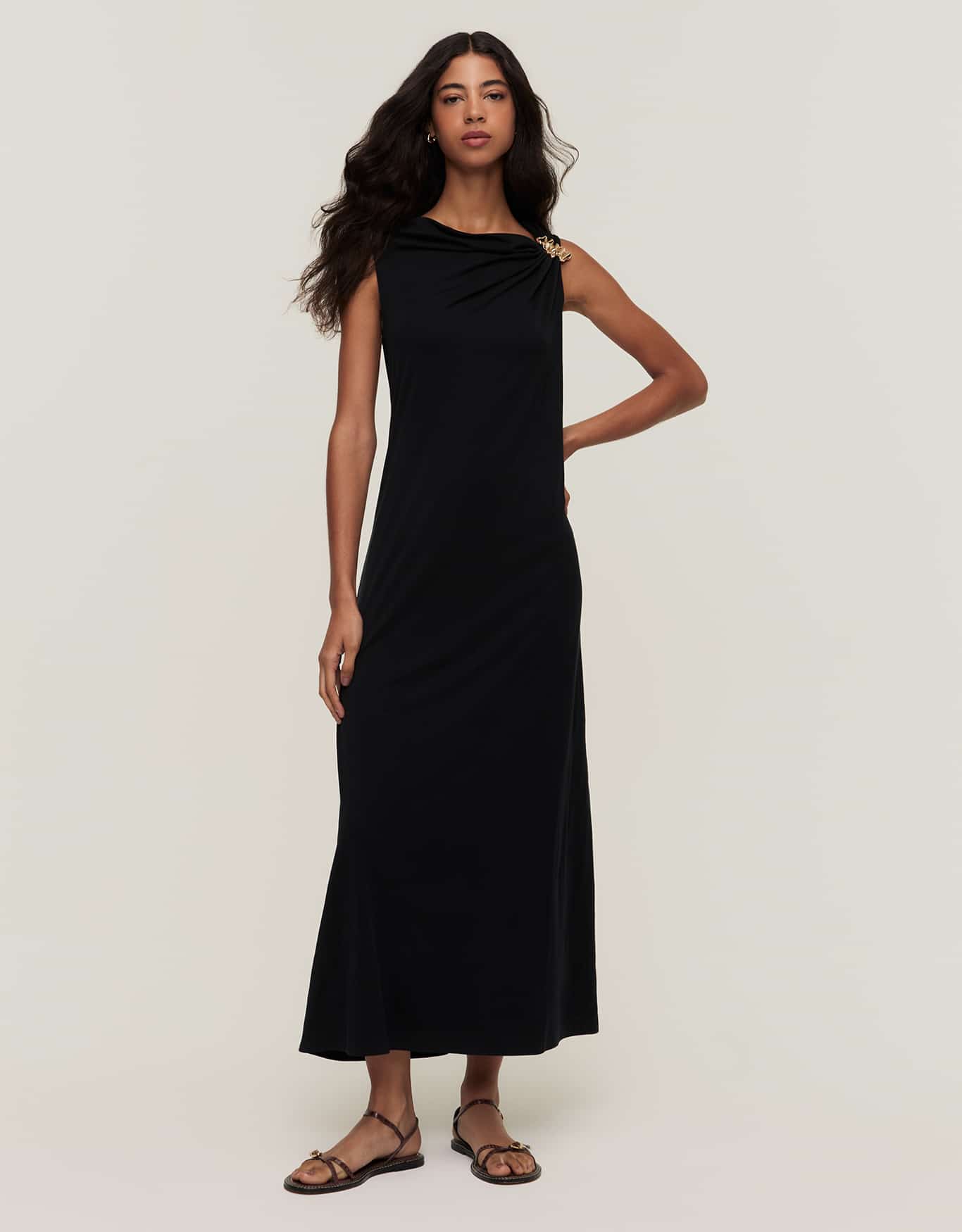 Vestido Malha Detalhe Alça