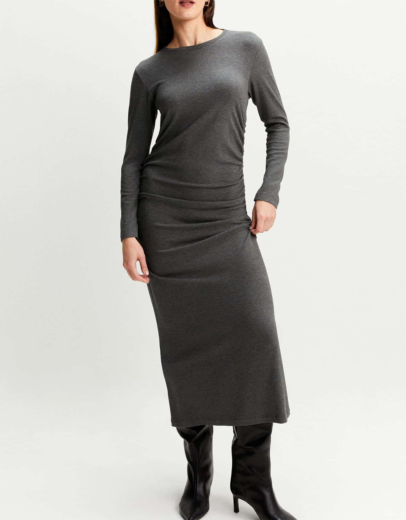 Vestido Malha Drapeado