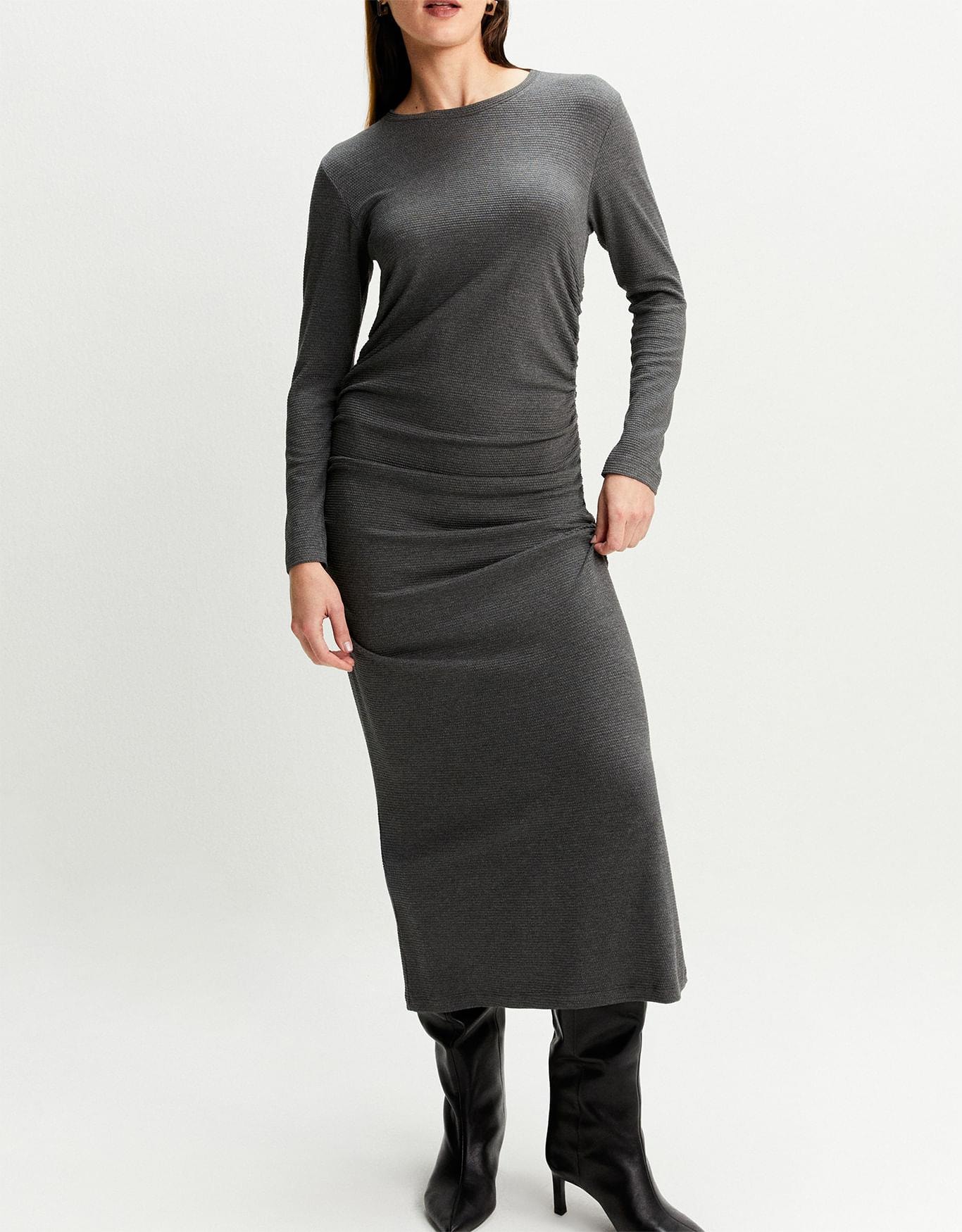 Vestido Malha Drapeado