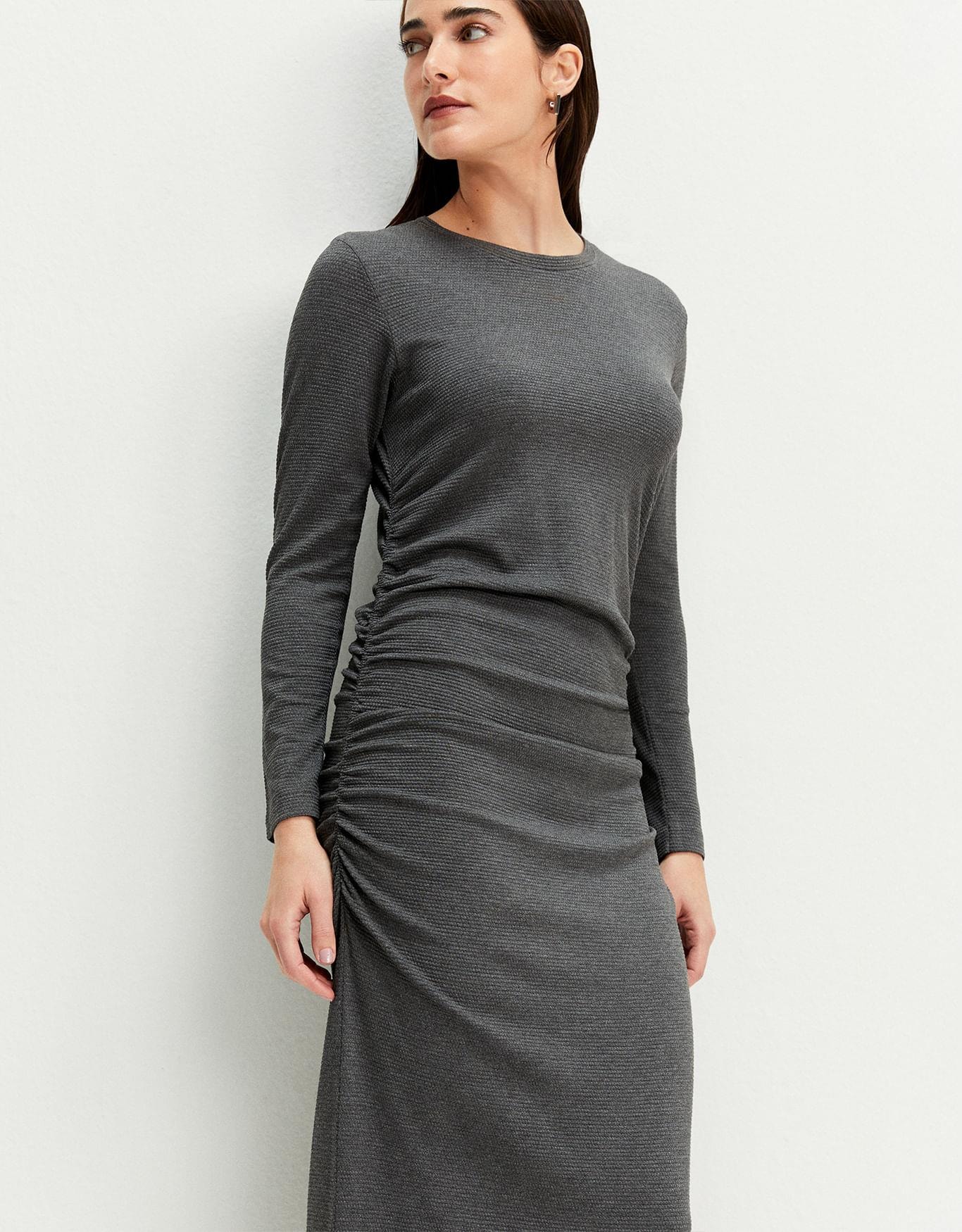 Vestido Malha Drapeado