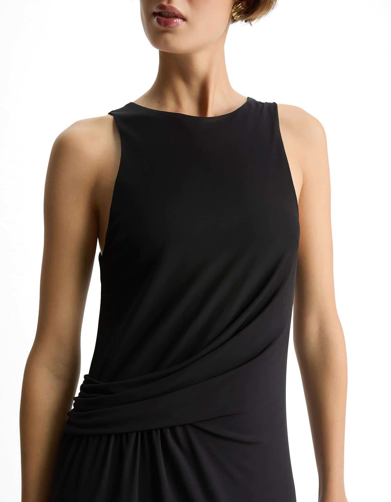 Vestido Malha Drapeado