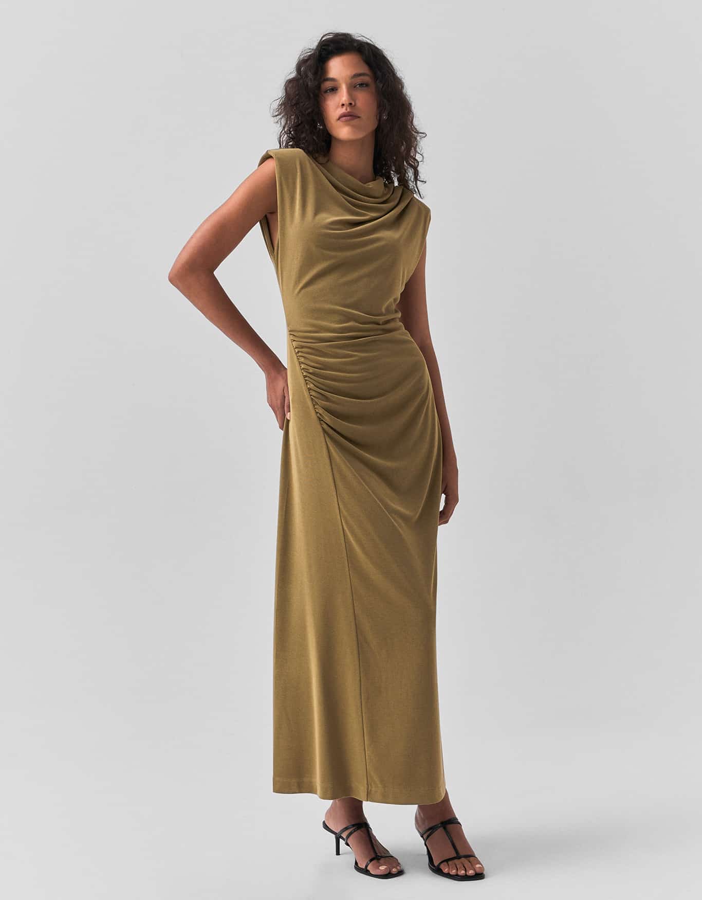 Vestido Malha Drapeado