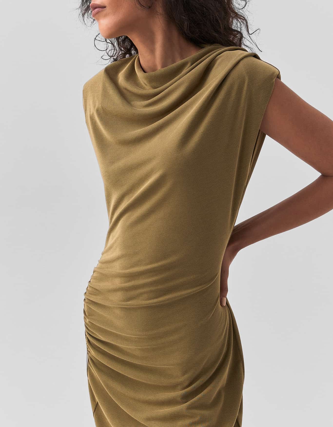 Vestido Malha Drapeado