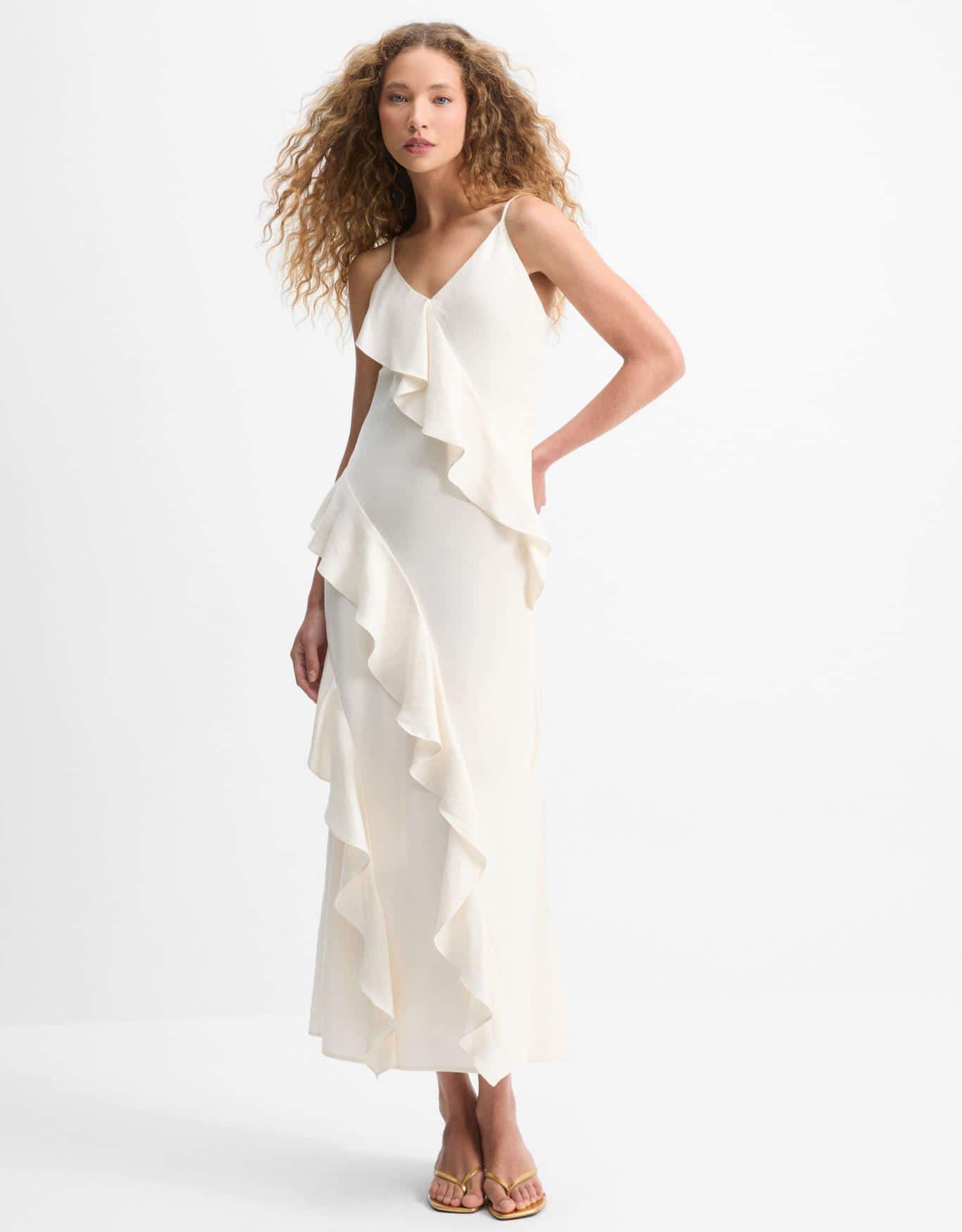 Vestido Midi Babados