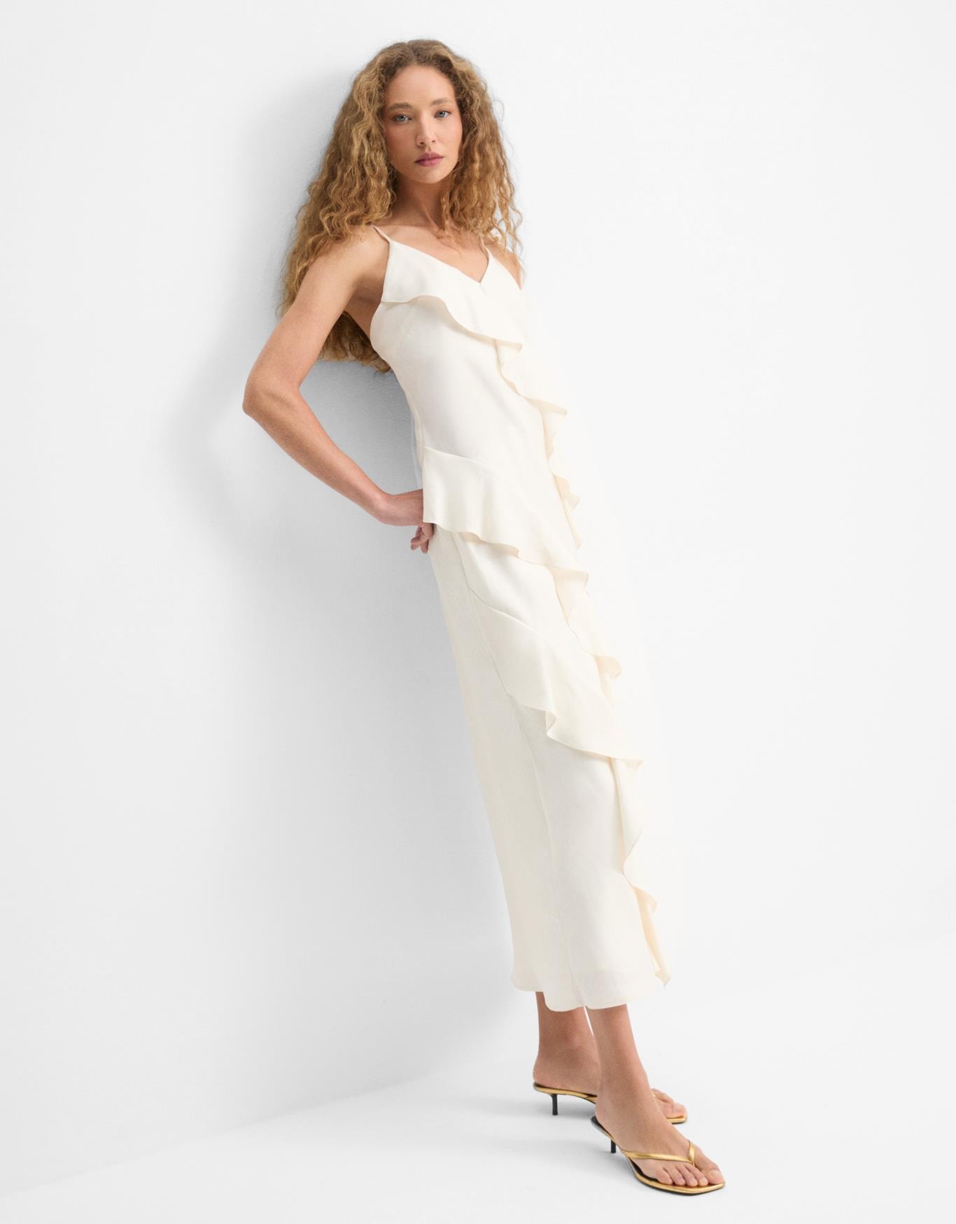 Vestido Midi Babados