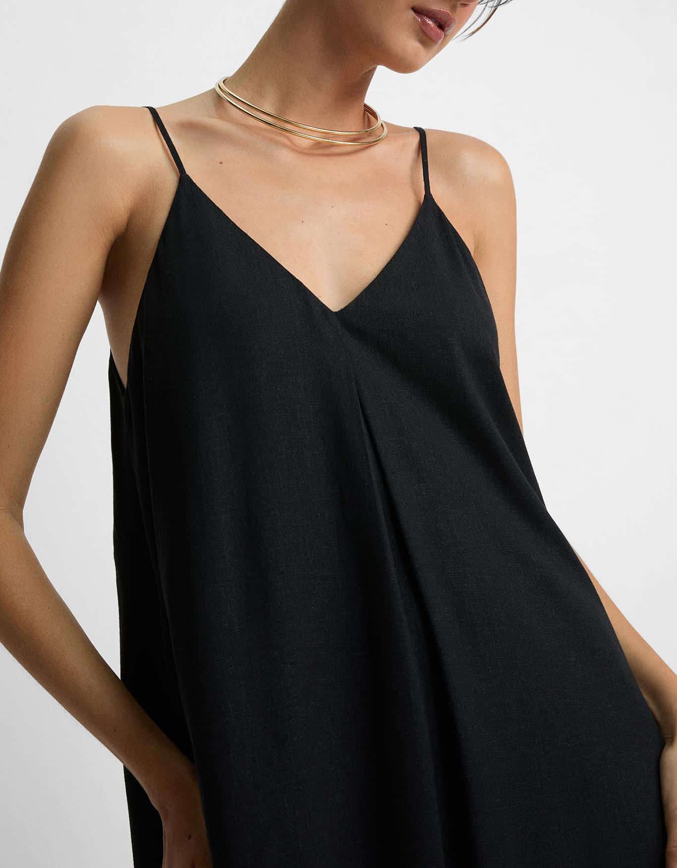 Vestido Midi Com Prega