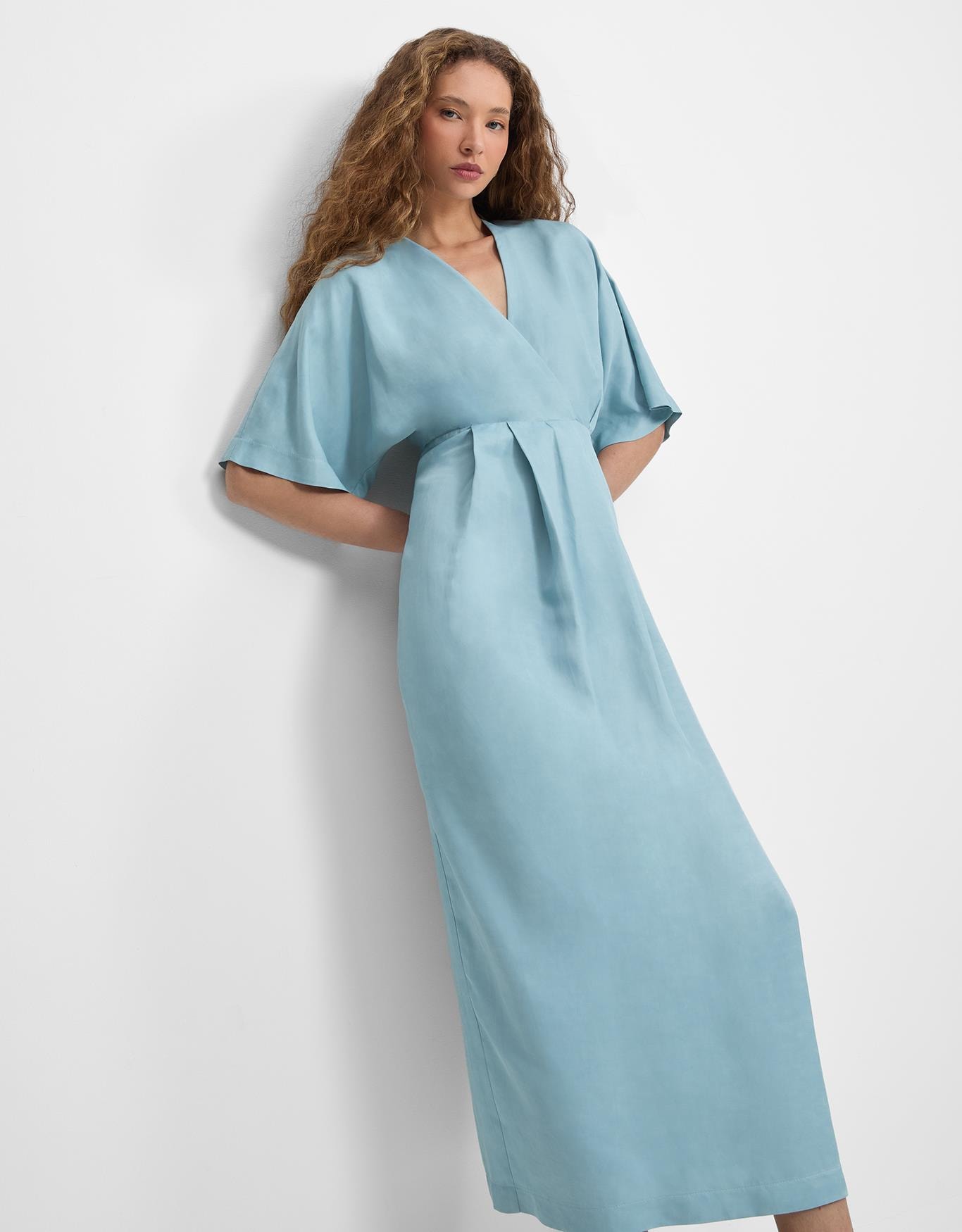 Vestido Midi Com Transpasse