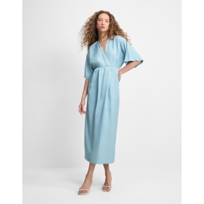 Vestido Midi Com Transpasse