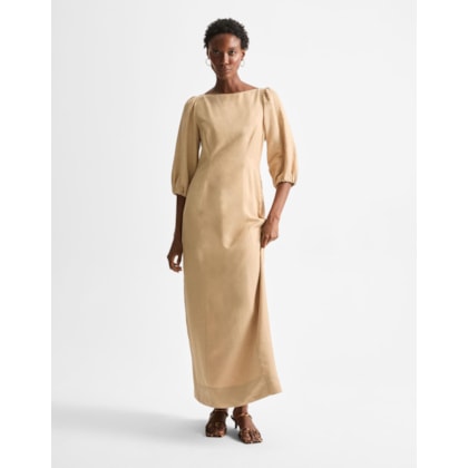 Vestido Midi Decote Canoa