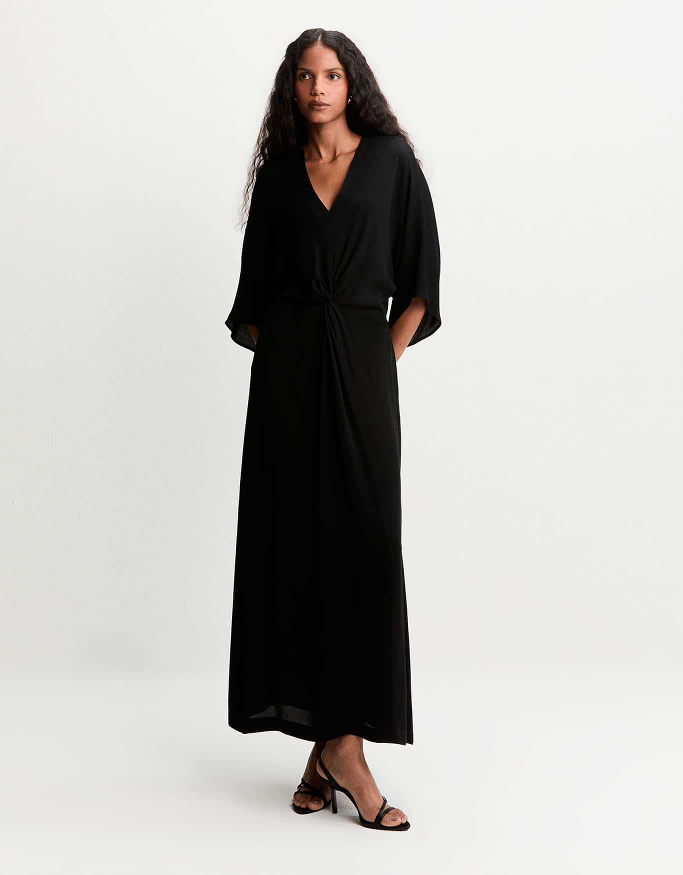 Vestido Midi Detalhe Torcido