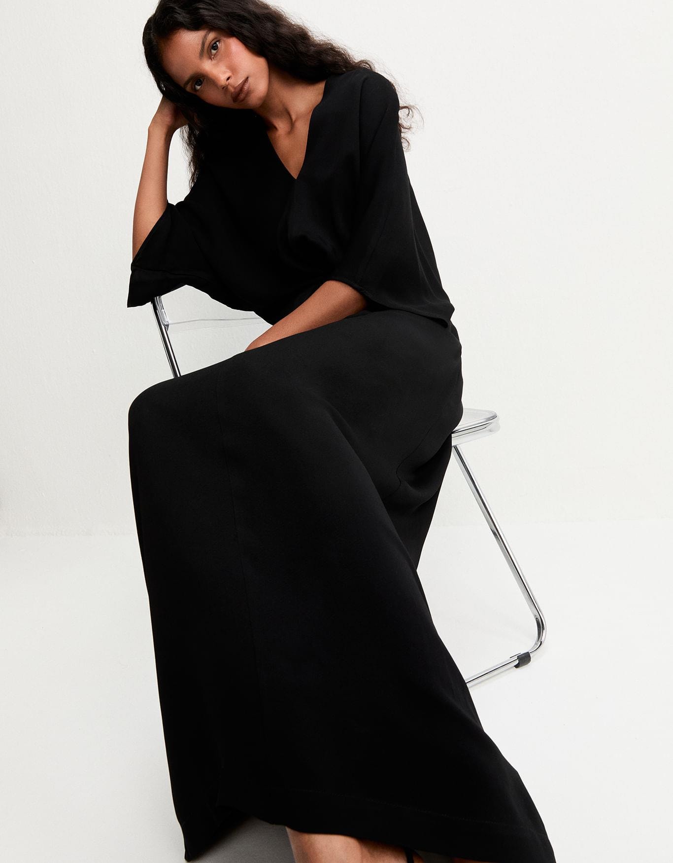 Vestido Midi Detalhe Torcido