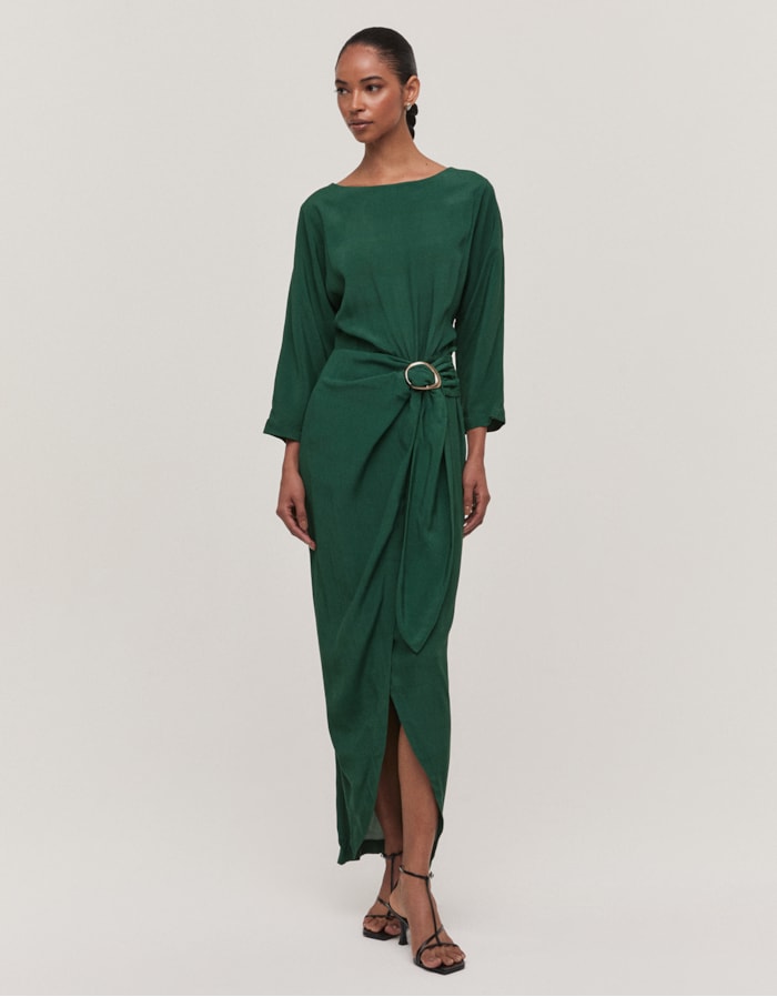 Shoulder — Vestido Midi Elastico