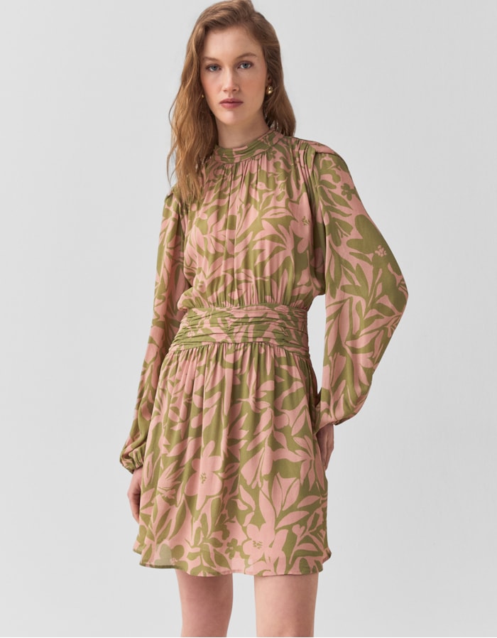 Shoulder — Vestido Midi Flor Uva